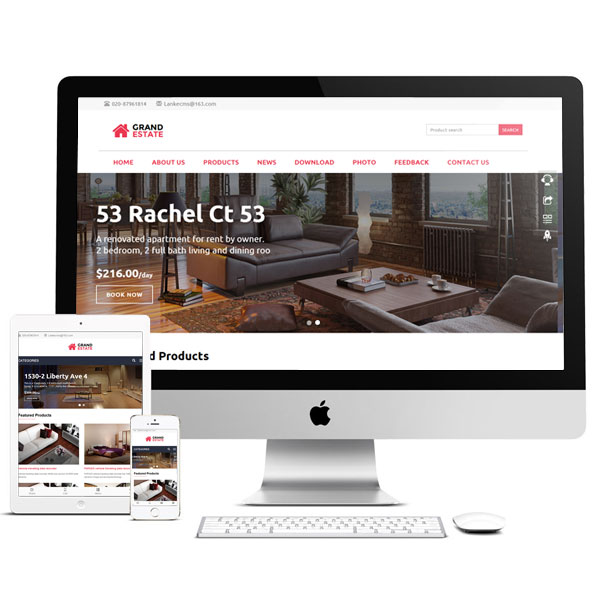 外貿(mào)網(wǎng)站源碼 響應(yīng)式英文模板html5手機(jī)自適應(yīng)帶后臺(tái)簡(jiǎn)潔家具紅色