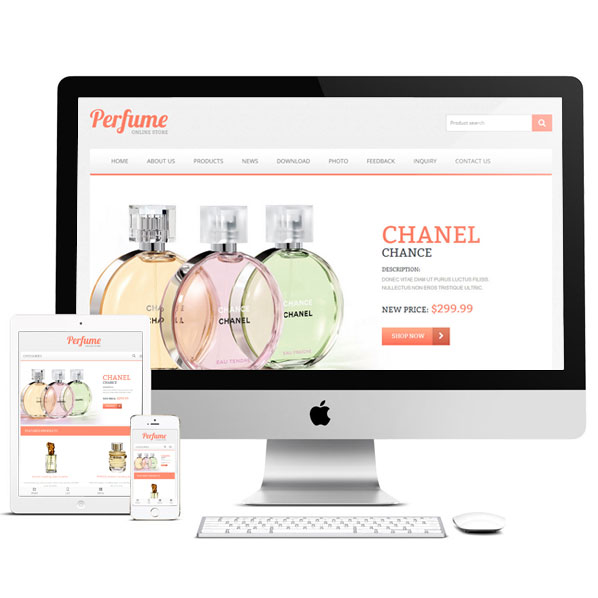 香水公司英文網(wǎng)站源碼 html5響應(yīng)式自適應(yīng)外貿(mào)模板 PHP偽靜態(tài)后臺(tái)